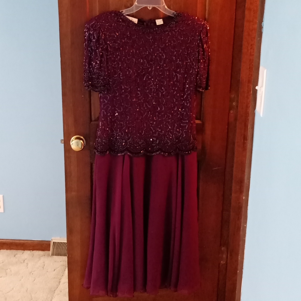 Laurence Kazar vintage beaded cocktail dress